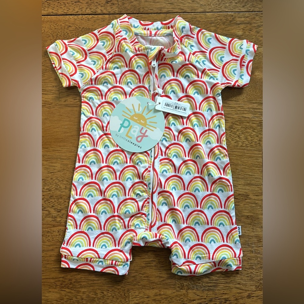 NWT Little Sleepies Rainbow Shorty 0-3 M